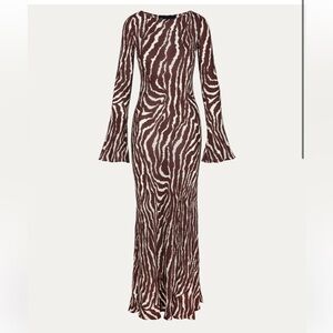 Realisation Par Zebra Print Gia Maxi Dress